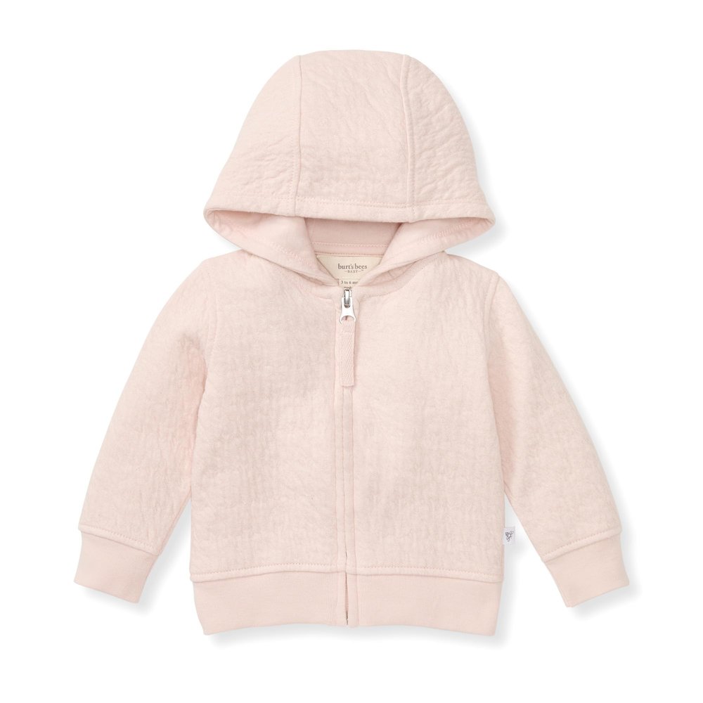 Burt's Bees Baby Hooded Sweatshirt Jacket - Organic Cotton Zip Up Hoodie, Newborn to Toddler Boy Girl Essential Coat