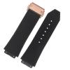 AXPTI FKM Fluorosilicone watchbands For HUBLOT BIG BANG Silicone 25 * 17mm 26 * 19mm Waterproof Men's Watch Strap Chain Watch Rubber Bracelet Wristband(S Black-rosegold,26-19mm) view 1