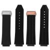 AXPTI FKM Fluorosilicone watchbands For HUBLOT BIG BANG Silicone 25 * 17mm 26 * 19mm Waterproof Men's Watch Strap Chain Watch Rubber Bracelet Wristband(S Black-rosegold,26-19mm) view 2