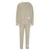 Sweatsuits for Women 2 Piece Outfit Leggings Sets Oversized High Low Sweatshirt and Front Slit Hem Jogger Pants view 3