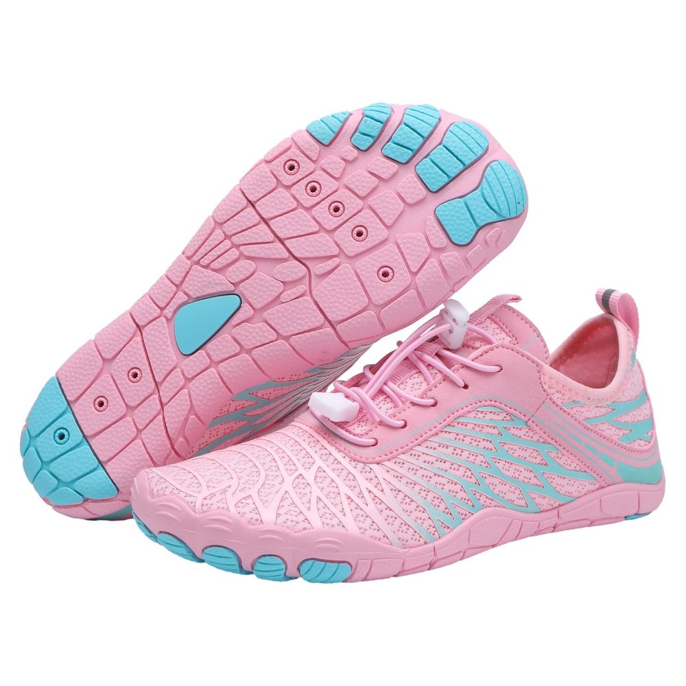 Hike Barefoot Shoes Women Wide Toe Box Healthy & Non-Slip Barefoot Shoes Unisex,Pro Footwear Women Outdoor Hiking Footwear Men A-Pink