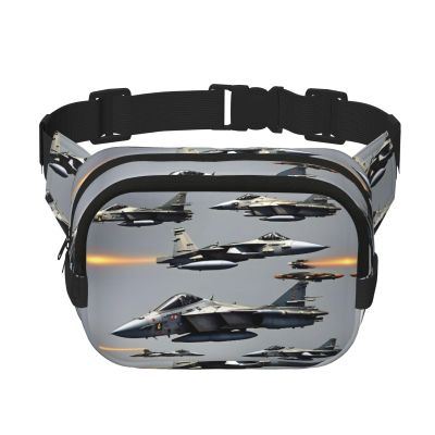 Aircraft Fighter Jets print Everywhere Fanny Pack Purse with Adjustable Straps for Casual Travel Hiking Outdoor Sports