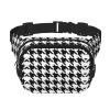 Houndstooth Black print Everywhere Fanny Pack Purse with Adjustable Straps for Casual Travel Hiking Outdoor Sports view 1