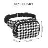 Houndstooth Black print Everywhere Fanny Pack Purse with Adjustable Straps for Casual Travel Hiking Outdoor Sports view 3