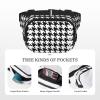 Houndstooth Black print Everywhere Fanny Pack Purse with Adjustable Straps for Casual Travel Hiking Outdoor Sports view 4