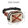 Alabama State Flag on Old Wood Grain Postcard print Fanny Pack Waist Packs with Extender for Men Women, Waist Bag Hip Pack with Zipper Pockets view 3