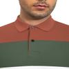 AbbyHold Cotton Short Sleeve Striped Polo Shirts for Men Pique Golf Shirts (S, Green) view 4