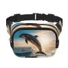 Dolphin print Fanny Pack Waist Packs with Extender for Men Women, Waist Bag Hip Pack with Zipper Pockets view 1