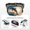 Dolphin print Fanny Pack Waist Packs with Extender for Men Women, Waist Bag Hip Pack with Zipper Pockets view 4