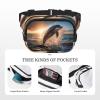 Dolphin print Fanny Pack Waist Packs with Extender for Men Women, Waist Bag Hip Pack with Zipper Pockets view 4