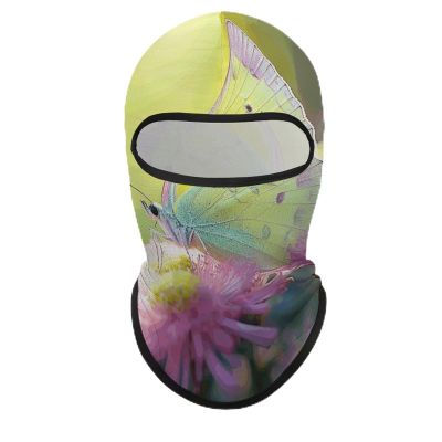Yellow Butterfly Ski Mask Cover Balaclava Full Face Mask Winter Face Cover Cooling Neck Gaiter UV Protection for Men Women Outdoor Sports Motorcycle Riding