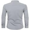 Alimens & Gentle Men's Light Grey Dress Shirt Slim Fit Long Sleeve Stain Shield Button Down Shirts Office Interview XL view 3