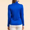 Womens Silk Tops Turtleneck Long Sleeve Mulberry Silk T Shirt Ultra Soft Thermal Layer Tops Slim High Neck Blouse Undershirts (3X-Large,Blue) view 4
