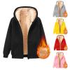 Unisex Boys Girls Winter Lined Hoodie Kid's Pullover Hooded Plaid Sweatshirt Jackets Outwear (RD2, 13-14 Years) view 2