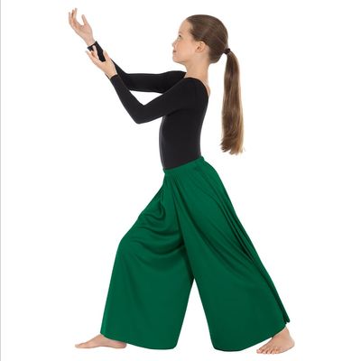 EUROTARD Child Palazzo Pants 13696c (Green, Large/X-Large)