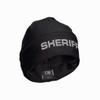 13FA Sheriff Reflective Utility Beanie - USA Patriotic Gear - Stretch-Fit Poly-Spandex - Unisex Hi-Vis Hat (US, Alpha, One Size, Standard, Black & Reflective) view 1