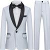 Boys Shiny Tuxedo Suit 2 Pieces Kids Bling Outfit Set Formal Dresses Set for Wedding Cement Grey