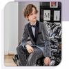 Boys Shiny Tuxedo Suit 2 Pieces Kids Bling Outfit Set Formal Dresses Set for Wedding Gray view 3