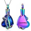 AIWENXI Heart Cremation Urns Necklaces for Ashes for Men Women Stainless Steel Pet/Human Crystal Cremation Jewelry Memorial Keepsales Ash Holder Locket Pendant view 1