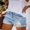 Angerella Light Blue Jean Shorts Women High Waisted Trendy Curvy Denim Shorts Women Casual Summer Hot Shorts S view 2