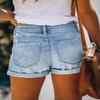 Angerella Light Blue Jean Shorts Women High Waisted Trendy Curvy Denim Shorts Women Casual Summer Hot Shorts S view 3
