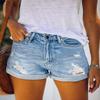 Angerella Light Blue Jean Shorts Women High Waisted Trendy Curvy Denim Shorts Women Casual Summer Hot Shorts S view 4