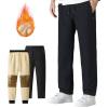 MJFGJSDW Waterproof & Windproof Thermal Pants,Fleece Lined Pants Men,Winter Casual Thick Waterproof Snow Pants for Men(Black Straight,X-Large) view 1