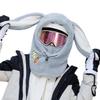 NURCOIOX Cute Women Girl Winter Face Mask, Plush Cat Ears Warm Balaclava Hood, Outdoor Cold Weather Scarf Hat Helmet Covers-L view 1