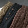 ebossy Women's Puffer Quilted Skirt Winter Insulated Warm High Waist Front Split Long Down Skirt with Pockets (One Size, Black) view 4