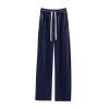 Akklian Women's Fashion Stretch Sweatpants Wide Leg Relaxed Fit Elastic Waist Track Pants Baggy Joggers Pants with Pockets view 1