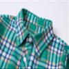 Betusline Girls' Plaid Flannel Shirt, Kids Long Sleeve Button Button Shirts Tops, F Green & Navy #111-12 Years= Tag 180 view 3