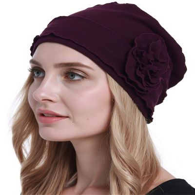 osvyo Chemo Headwear Turban Cap for Women - Cancer Beanie Hair Loss Sealed Packaging Wine