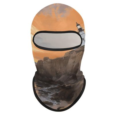 Lighthouse Located by The Sea Ski Mask Cover Balaclava Full Face Mask Winter Face Cover Cooling Neck Gaiter UV Protection for Men Women Outdoor Sports Motorcycle Riding