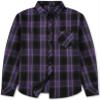 Betusline Girls' Long Sleeved Flannel Shirt, F Purple & Black #110-11 Years= Tag 170 view 3