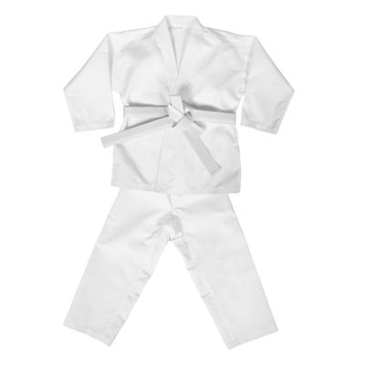 GALPADA 1set Karate Uniform for Boy Girl Adults Martial Arts Training Suit with Belt Thickened Design for Taekwondo Karate Practice Comfortable Fit White Color