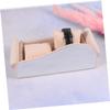 CONGARTENO 1pc Creative Sofa-shaped Jewelry Box Flannelette Display Holder for Bracelets and Watches Elegant Beige Jewelry Organizer for Home Decor and Giving view 2