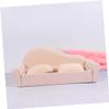 CONGARTENO 1pc Creative Sofa-shaped Jewelry Box Flannelette Display Holder for Bracelets and Watches Elegant Beige Jewelry Organizer for Home Decor and Giving view 4