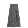 Tsuukuie Glitter Skirts for Women Sequin Long Skirts for Girls Party Dresses Grey view 1