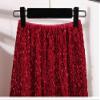 Tsuukuie Glitter Skirts for Women Sequin Long Skirts for Girls Party Dresses Red view 3