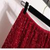 Tsuukuie Glitter Skirts for Women Sequin Long Skirts for Girls Party Dresses Red view 4