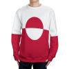 Linkasi Greenland Flag Sweater Long Sleeve Crew Neck Knitted Casual Pullover Sweater S view 1