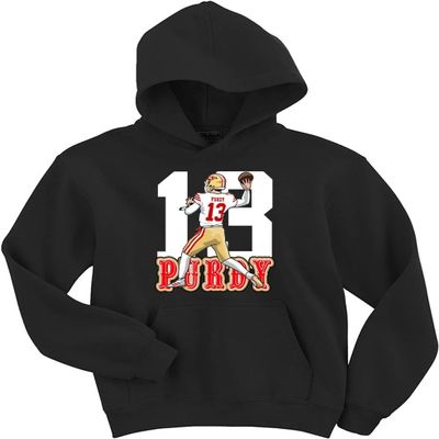 Brock Purdy Mr Irrelevant 13 Hooded Sweatshirt Hoodie (Black, Small)