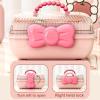 Hair Accessories Storage Box for Girls, 3 Layers Hair Accessory Organizer Box with Handle and Compartments, Craft Storage Boxes Jewellery Box Lockable Container for Hairbands Hair Ties Pins Clips view 3