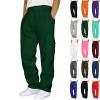 Cargo Sweatpants for Men Big and Tall Loose Fit Casual Workout Running Pants Drawstring Joggers Wide Leg Cargos Green Pantalon Cargo Hombre 4X view 1
