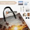 Handbags for WomenPalm Trees Ocean Waves SunsetTrendy Vegan Leather Hobo Handbags,Women's Soft Bucket Bag For Women - Ladies Handbags For Work, Travel, Casual Use,Birthday Gifts view 4