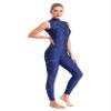 FEESHOW Women's Gymnastics Unitard One Piece Sleeveless Dance Bodysuits Skating Jumpsuit Ballet Leotards NavyBlue X-Large view 4