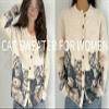 Aimery Cat Sweaters For Women-Women Oversized Cardigan Sweater Crew Y2k Knit Womens Cat Sweater Cute Cartoon Graphic Jacket view 2