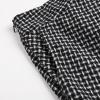 Women's Vintage High Waist Plaid Wool Skirt A-line Elegant Long Skirt Fall/Winter Midi Skirt Black XL view 3