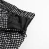 Women's Vintage High Waist Plaid Wool Skirt A-line Elegant Long Skirt Fall/Winter Midi Skirt Black XL view 4