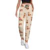 GUPNWQXX Foxes Cartoon Pattern Sweatpants Womans Joggers Tracksuit Slacks Gym Pant Loose Casual Exercise Guard Pants Running Bottoms Yellow view 1